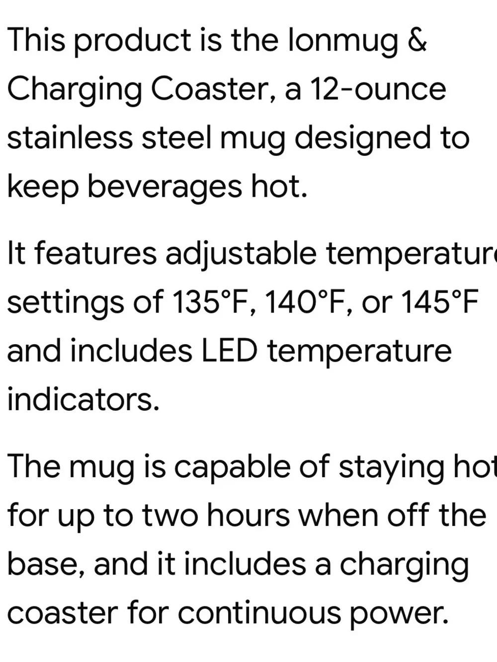 ionmug one heating bronze
